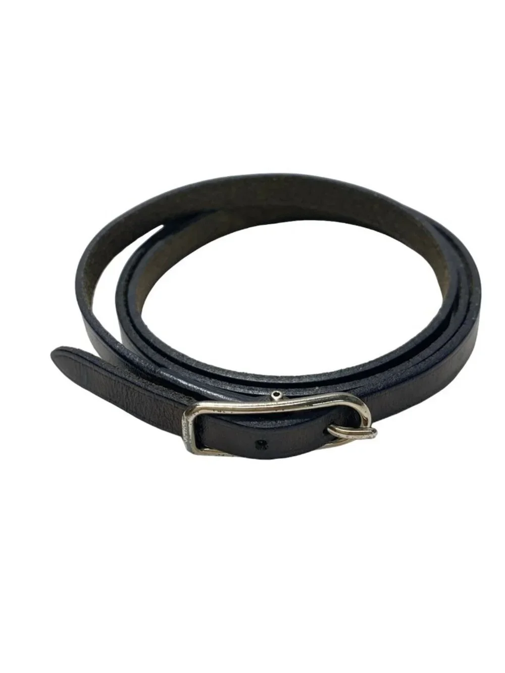 Hermes Bracelet Hapi 1 Leather Black Silver